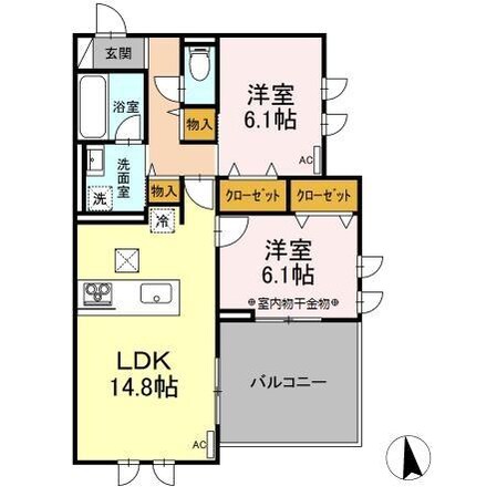 グラングラサの物件間取画像